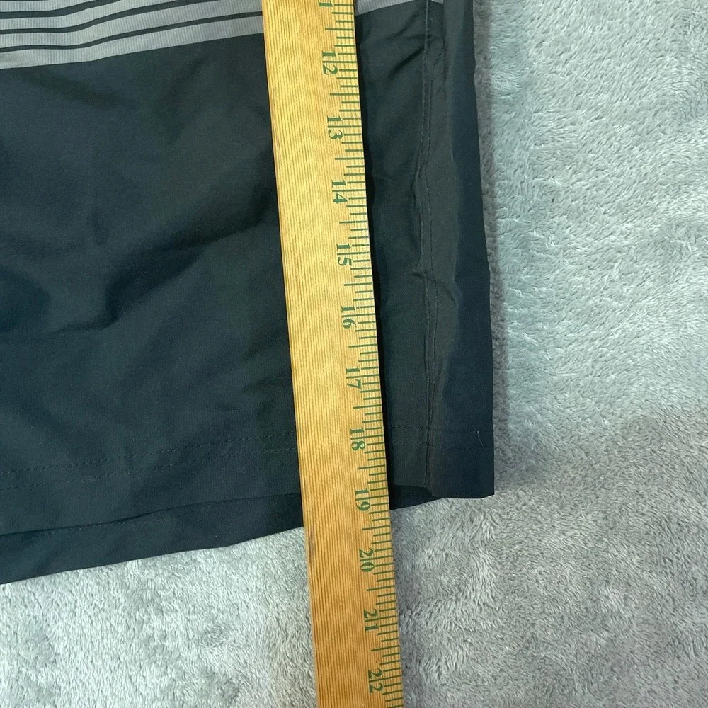 NWT Dockers Swim Shorts Men's XL Black Fabric Striped